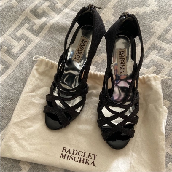 Black glittery high heels - Picture 3 of 6